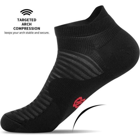 Compression Running Ankle Socks Low Cut(6 Pairs) for Men & Women - Picture 3 of 7
